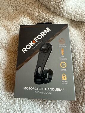ROK FORM Motorcycle Handlebar Phone Mount - Black